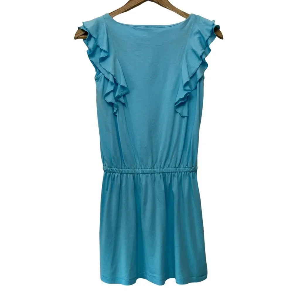 Ralph Lauren Light Blue Flounce Dress Coverup Size 8-10